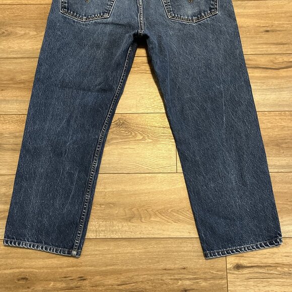 Men's VTG Levis 505 Regular Fit Denim Jeans SZ 38x30 Blue Red Tab Straight Leg - Picture 13 of 13